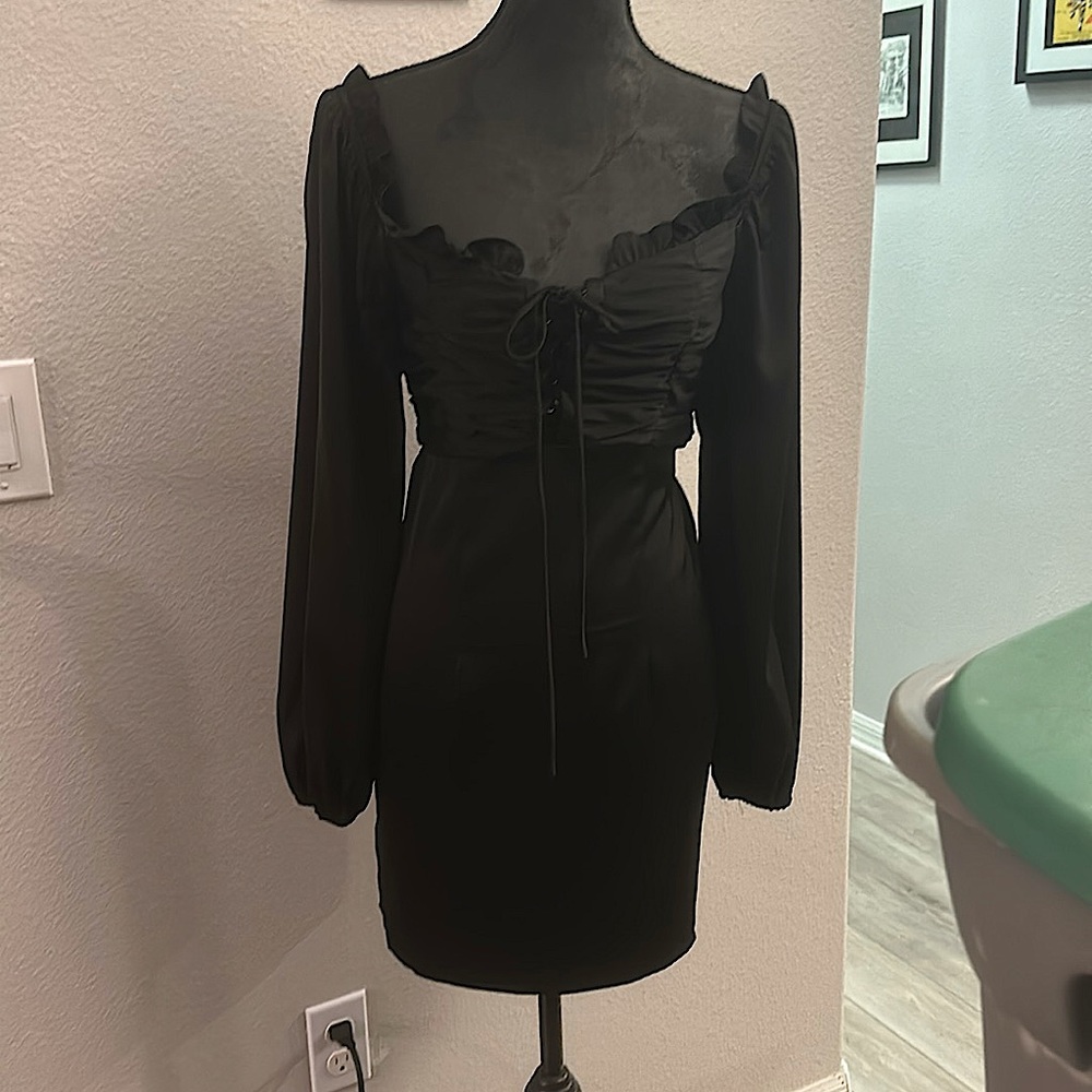 Blush J black long sleeve dress